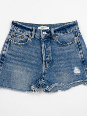 PacSun Distressed Denim Shorts | Cuffed Jean Shorts | Medium Wash